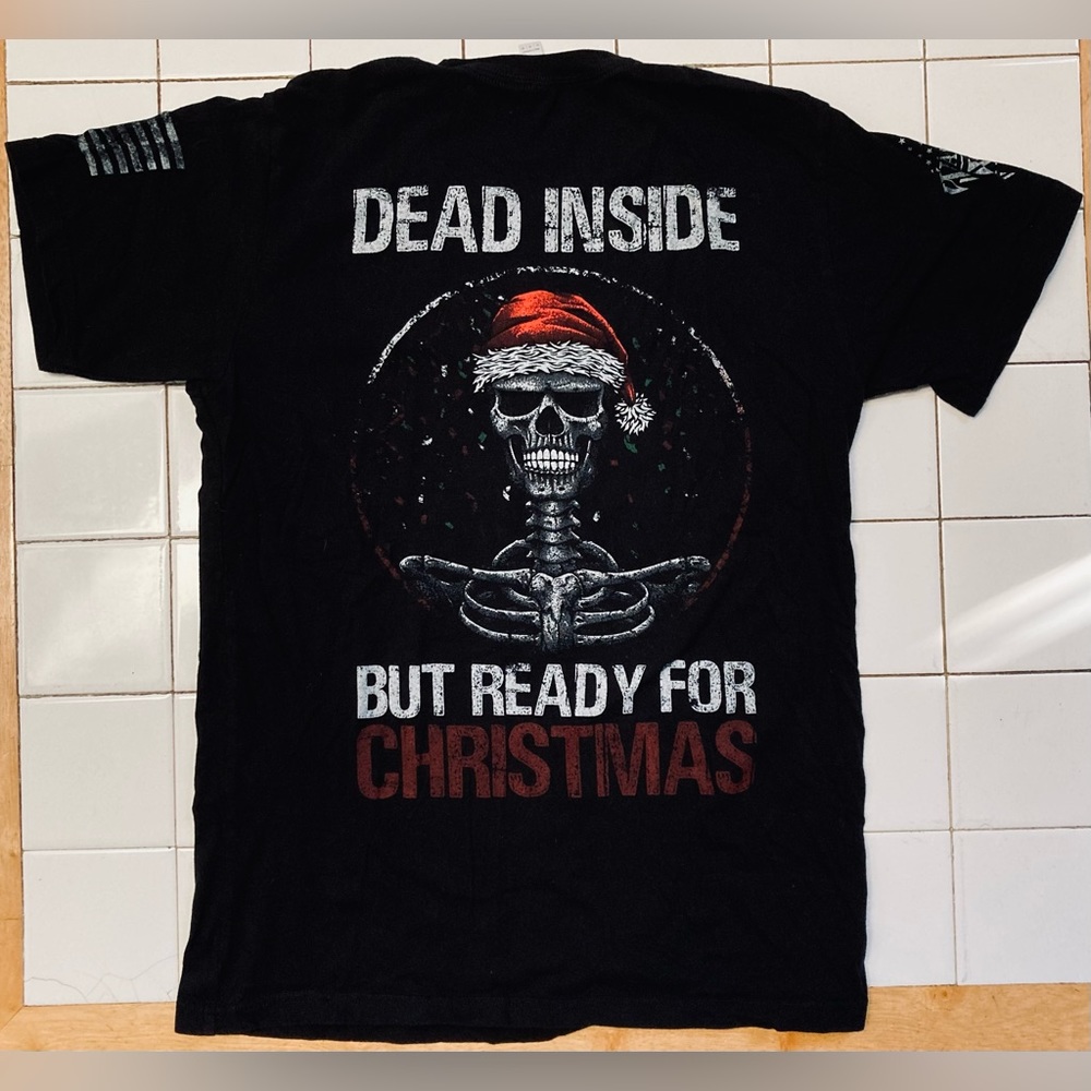 “Dead Inside But Ready For Christmas” American Spartan Apparel TShirt